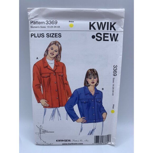 Kwik Sew Misses Coat plus size Sewing Pattern sz 1X-4X 3369 - uncut - Picture 1 of 2